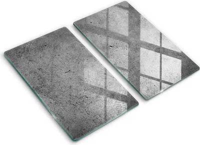 Produktbild von Abdeckung Glas - Küchenabdeckung - 2x30x52 cm - Abdeckplatte -Betonsteinstruktur