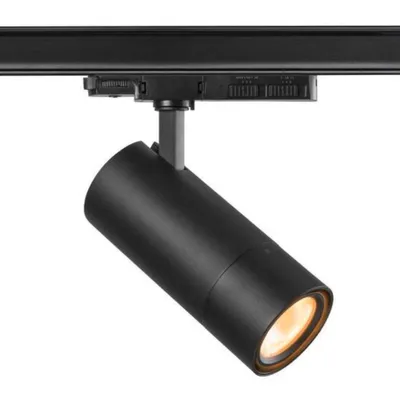 Produktbild von Qub Zoom Schienenstrahler – 3-Phasen LED Spot – 20W/25W/30W – Schwarz – CRI 90 – Dreh- & Zoomfunktion