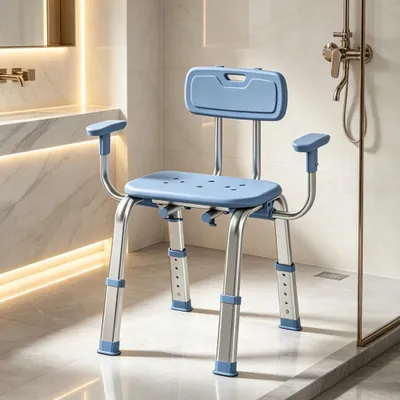 Produktbild von Duschstuhl Ergonomischer Duschstuhl, Höhe- und Sitzbestimmung
