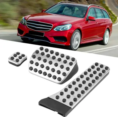Image de Ensemble 3 pièces, ensemble pédale d'accélérateur et pédale de frein, accessoires automobiles, adapté à Mercedes Benz Classe C 2015-2017, conduite à gauche
