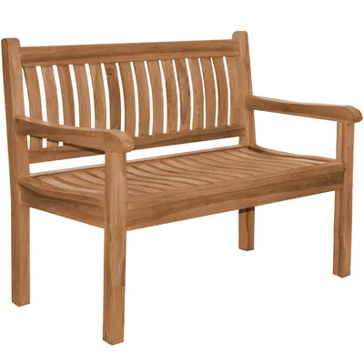 Produktbild von Gartenbank Arezzo Teak Massivholz XXL extra stark 120 cm Schwarz