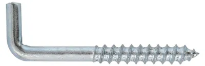 Produktbild von Schraubhaken L-Form mit Holzgewinde 3.5 x 35 mm Winkelhaken 50 Stück Verzinkt