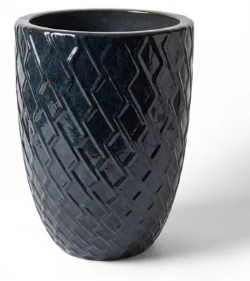 Produktbild von Provencelia Keramik Pflanzkübel Zeus Royalblau, Ø32 x H50 cm, frostbeständig, handgefertigt, glasiert, Outdoor, Garten, Terrasse, winterfest