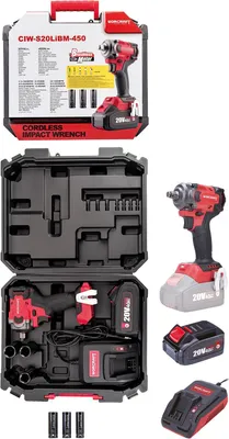 Produktbild von WORCRAFT Akkuschlagschrauber 1/2" 450Nm CIW-S20LiBM-450, 1x4.0Ah, Ladegerät