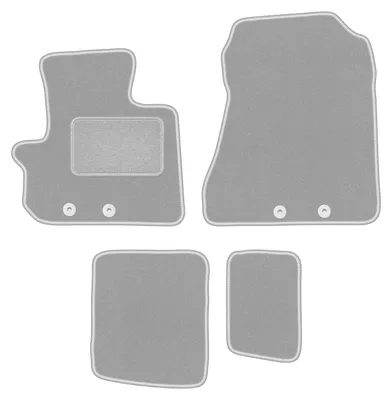 Produktbild von Fußmatten Automatten Velours Grau für Toyota IQ 2009- Set 5-tlg
