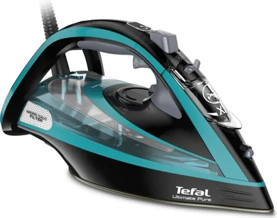 Produktbild von Tefal Dampfbügeleisen Ultimate Pure FV9844 schwarz/türkis