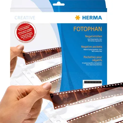 Image de Pochettes négatives KB Herma bande de 5. PP clair 100 feuilles 7767