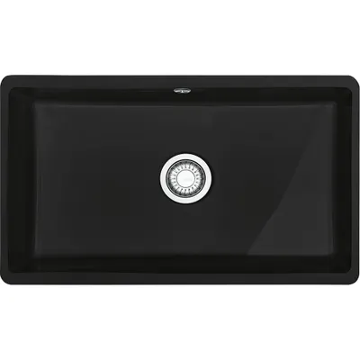 Produktbild von FRANKE KUBUS KBK 110-70 Unterbauspüle / Keramik / Anthrazit matt / Druckknopf / 80 cm