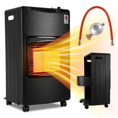 Immagine prodotto di Riscaldatore a gas Ikodm da 4200 W, con 3 livelli di riscaldamento, bruciatore in Vetroceramica a infrarossi, tubo flessibile e regolatore di pressione – compatibile con bombole di propano fino a 15 kg