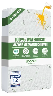 Productafbeelding van Matrasbeschermer 180 x 200 x 30 cm waterdicht, viscose, ademend en rondom elastisch