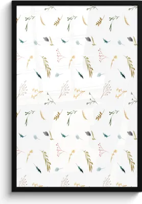 Produktbild von MuchoWow® MuchoWow® Gerahmtes Poster Blumen - Muster - Pastell 60x90 cm - Poster mit zchwarzem Bilderrahmen - Kunst