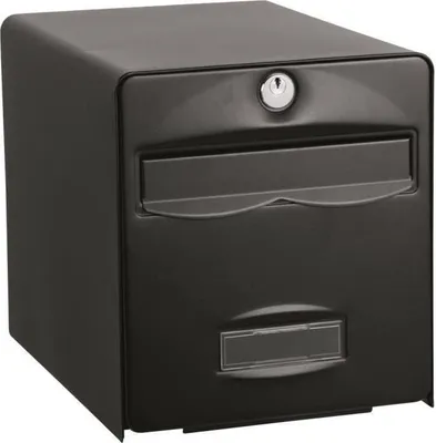 Image de BURG WACHTER Boîte aux lettres Balthazar en acier galvanisé - 1 porte - Noir
