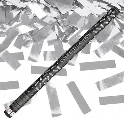 Produktbild von Konfetti-Rohr, silber, 80cm 1 Stk.