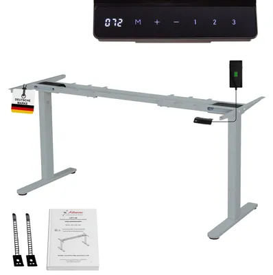 Obrázok produktu pre Albatros výškovo nastaviteľný rám stola elektrický | LIFT S5 Silver| rám, nohy stola, nohy stola kovové | displej | nosnosť 120 kg