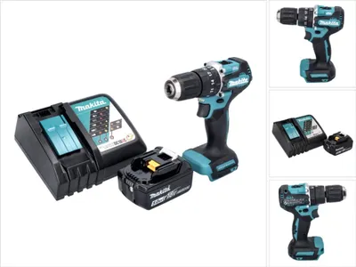Produktbild von Makita DHP 487 RT1 Akku Schlagbohrschrauber 18 V 40 Nm Brushless + 1x Akku 5,0 Ah + Ladegerät