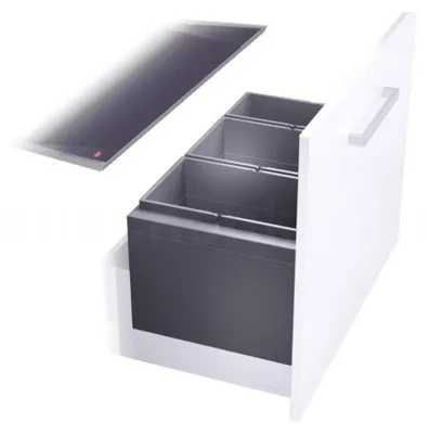 Zdjęcie produktu dla Pojemnik na śmieci Hailo 3631881 XL Inset 800 28/28/18 Triple-XL 18 + 2x28 litrów