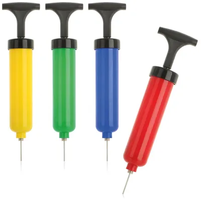 Produktbild von Handluftpumpen 4er-Set mit Ventilspitze, für Bälle, kompakt, für die Sportausrüstung