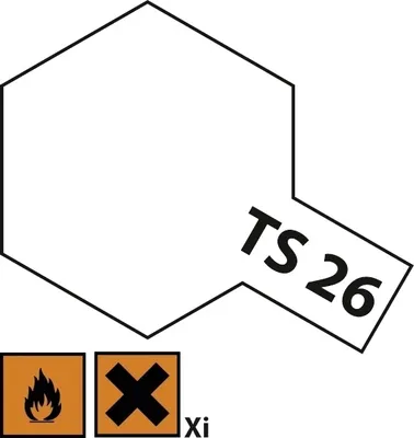 Produktbild von TS-26 Weiss glaenzend - 100ml Sprayfarbe Kunstharz Tamiya 300085026