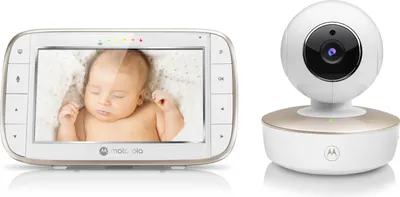 Obrázok produktu pre Motorola Nursery VM855 Connected Baby Monitor s aplikáciou Motorola Nursery App a 5-palcovou rodičovskou jednotkou - Nočné videnie