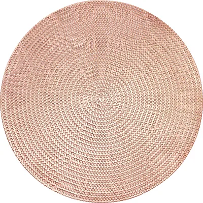 Produktbild von Krumble Tischset - Tischsets - Untersetzer - Rund - Tischschutz - Hitzebeständig - Dekoratives Tischset - PVC - Roségold - 37 cm (d)