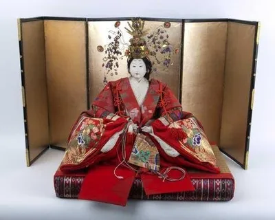 Zdjęcie produktu dla Fine Asianliving Antyczny japoński cesarz i cesarzowa Hina Ningyo w stylu Meiji Zestaw/2