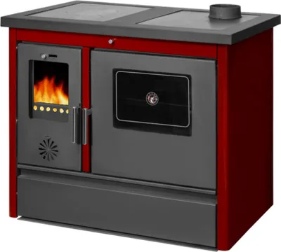 Produktbild von Holzherd mit Ofen Einzeln beheizbar Tamara Sannover 12 kW Bordeaux