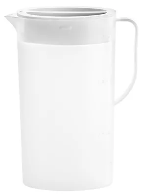 Produktbild von Kunststoffkrug mit Deckel, umweltfreundliche Karaffen, Mixgetränke, Wasserkrug für heiße/kalte Getränke, Limonade, Saft, Getränkekrug, Eistee-Wasserkocher
