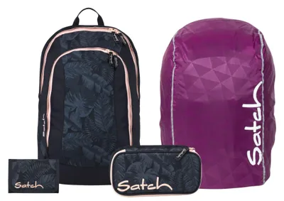 Produktbild von Satch, Schulrucksack-Set AIR Midnight Jungle 4-teilig