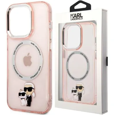 Produktbild von Karl Lagerfeld IML NFT Karl & Choupette Magsafe - iPhone 14 Pro Case (pink)