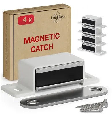 Obrázok produktu pre Sada štyroch silných magnetických zámkov s nosnosťou 4 kg, určených na dvere skríň