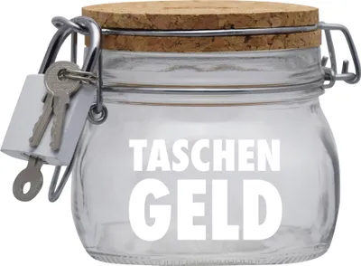 Produktbild von Spardose Geld Geschenk Ideen Taschen Geld Transparent Größe S 0.5 Liter