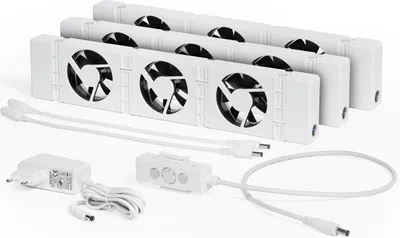 Produktbild von SpeedComfort Trio Set, Weiß, Ventilator, Ventilator, 120 cm, 1,8 m, 30 m³/h