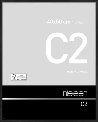 Immagine prodotto di Cornice per foto in alluminio Nielsen C2 struttura nero opaco 40x50 cm con vetro acrilico