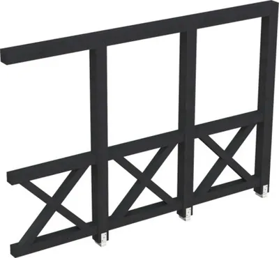 Produktbild von Seitenwand Andreaskreuz SKAN HOLZ 305 x 210 cm anthrazit