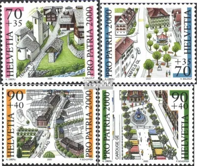Produktbild von Briefmarken Schweiz 2000 Mi 1716-1719 (kompl.Ausg.) gestempelt Pro Patria: Ortsbilder