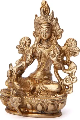 Produktbild von Grüne Tara Statue, Messing ca. 9 cm