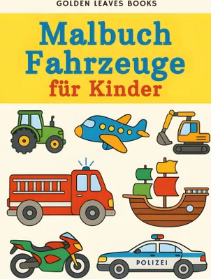 Produktbild von Fahrzeuge Malbuch für Kinder