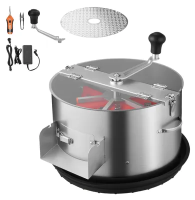 Produktbild von SucceBuy 2-in-1 Erntemaschine, manuell und elektrisch, 370 mm Knospenschneider mit Edelstahlklingen, Schneidemaschine für Nass- und Trockenpflanzen, ideal für Pflanzenknospen und Blumen