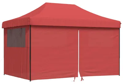 Obrázek produktu pro vidaXL Párty stan skládací Pop-Up se 4 bočními panely vínově červený
