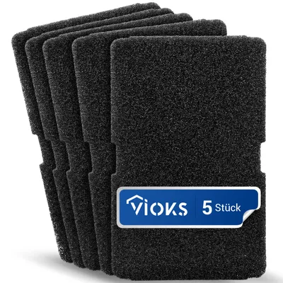 Produktbild von Sockelfilter 5x passend wie Beko 2964840100 Schaumfilter 240x155mm für Trockner