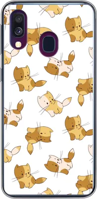 Produktbild von MuchoWow® Handyhülle Schutzhülle Hülle für Telefoonhoesje Samsung Galaxy A40 Muster - Katze - Kätzchen - Jungen - Mädchen - Kinder - Kind Silikon Softcase Handy Hülle - Handy-Tasche