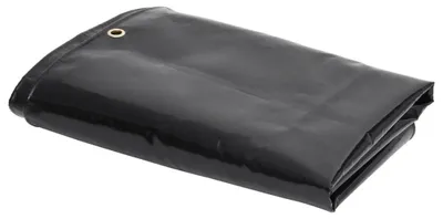 Produktbild von Schwarze, wasserdichte Abdeckplane, 3 x 3 Meter, UV-beständig und reißfest