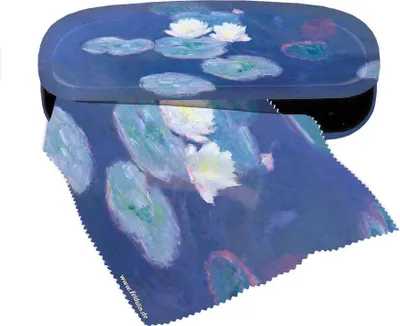 Obrázek produktu pro Sada pouzder na brýle, Monet, lekníny, pevné pouzdro/čisticí hadřík,