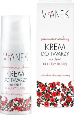 Zdjęcie produktu dla Vianek Przeciwzmarszczkowy krem do twarzy na dzień cera tłusta 50ml