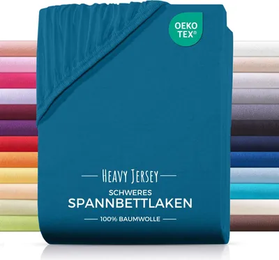 Produktbild von Heavy-Jersey Spannbettlaken 200x200 Petrol