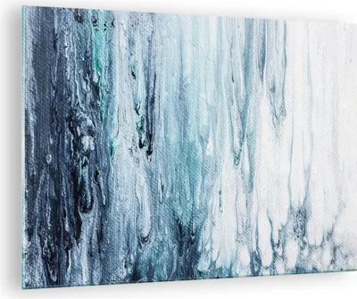 Produktbild von Bilder auf glas - Einteilig - Abstraktion Prellung Blau - 70x50cm - Glasbilder - Wandbilder - Bilder - zum Aufhängen bereit - Wanddekoration aus Glas - Glas Bilder - Wandbild auf Glas - GAA70x50-4380