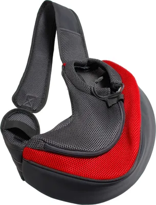 Obrázok produktu pre Taška na psov pre domáce zvieratá, outdoorová taška cez rameno, nosenie cez chrbát, priedušná sieťovina, bezpečná pre malé psy, šteniatka, mačky, taška na prenášanie, peňaženka, taška, turistika, vpredu