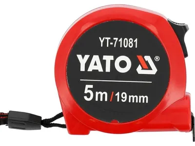 Produktbild von YATO Maßband 5 m x 19 mm, ABS-Gehäuse, Genauigkeitsklasse II, Millimeterskala, Bandarretierung