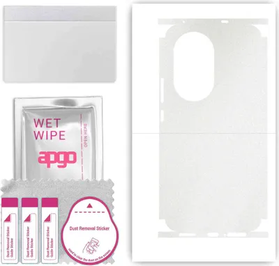 Produktbild von apgo Rückseite + Seiten Schutzfolie, Skin, kompatibel mit Huawei Nova 12 Ultra, Hinten Displayschutzfolie aus Vinylfolie, kratzfest, einfache Montage - Matt Transparent