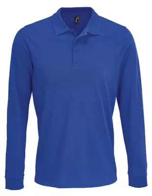 Image de SOLS - Polo pour homme/femme unie à manches longues LT2517 (M) (bleu roi)